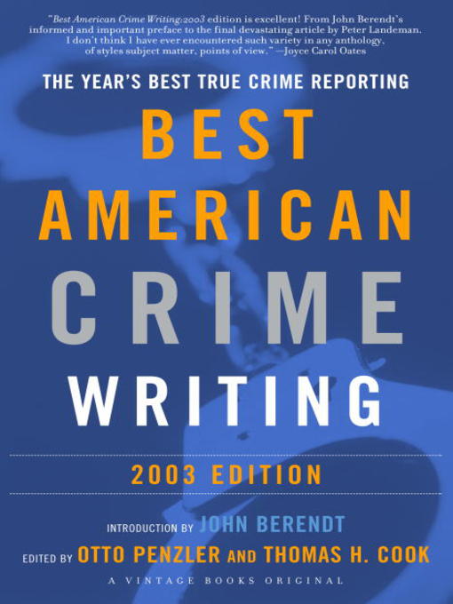 Title details for The Best American Crime Writing by Otto Penzler - Available